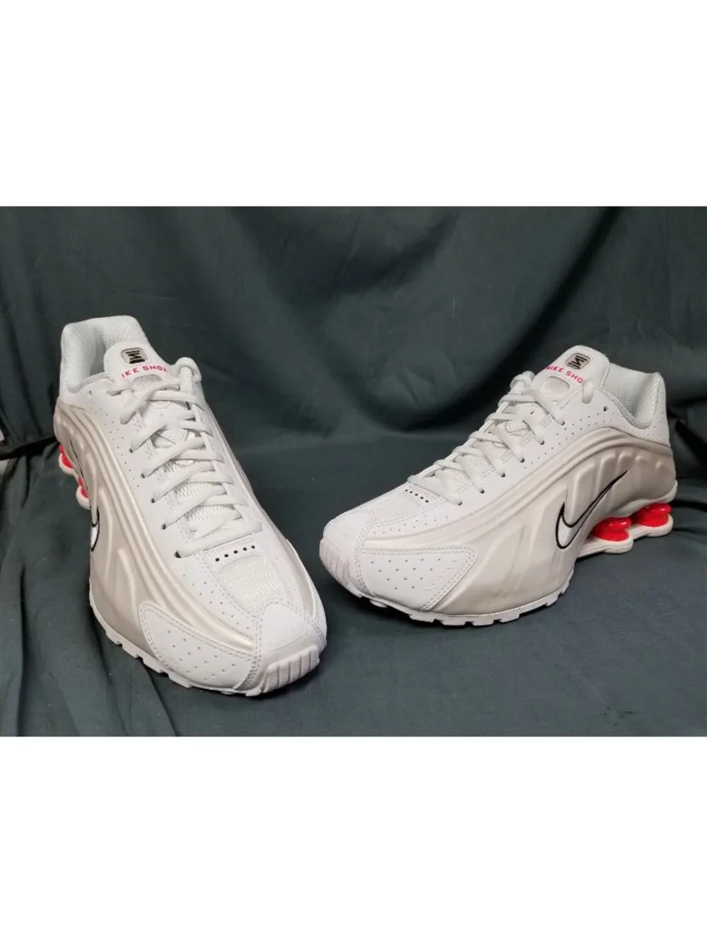 Nike Shox R4 White Phantom Picante Red AR3565 103 Women's Size 10 NEW NO BOX!
